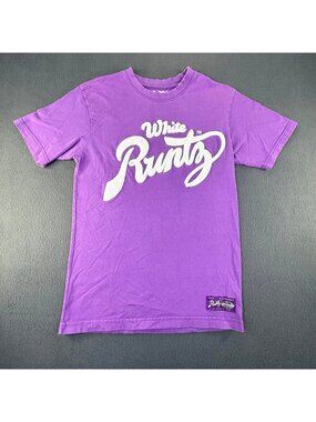 RUNTZ Worldwide Authentic Men S/S T-shirt Mens S Purple/White Puffy Letters EUC